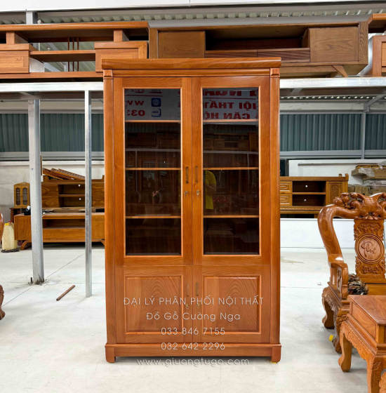 Tủ Sách - Tủ Hồ Sơ Gỗ Xoan Đào 1m2 Đẹp Giá Rẻ 