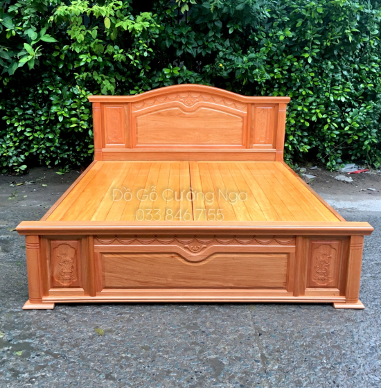 Giường gỗ đinh hương vạt phản - mẫu nữ hoàng 