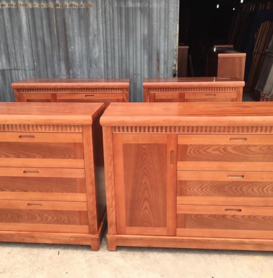 Tủ ngăn kéo gỗ xoan đào 1m2 - tủ đựng quần áo em bé hiện đại 