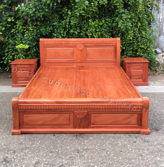 Tủ táp đầu giường gỗ hương đá hiện đại 