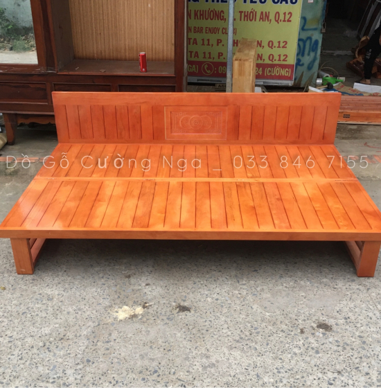 Giường gấp gỗ sồi - ghế mở thành giường hiện đại 