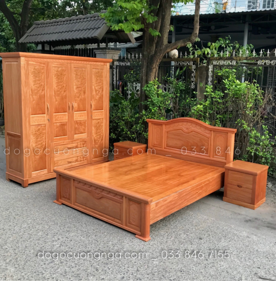 Bộ Comb Phòng Ngủ Giường Tủ Quần Áo Gỗ Đinh Hương Hiện Đại 