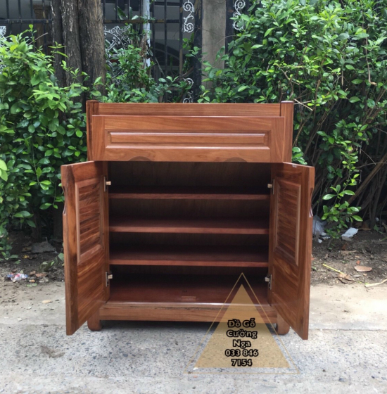 Tủ Giày Gỗ Xoan Đào 2 Cánh Giá Rẻ TD 012