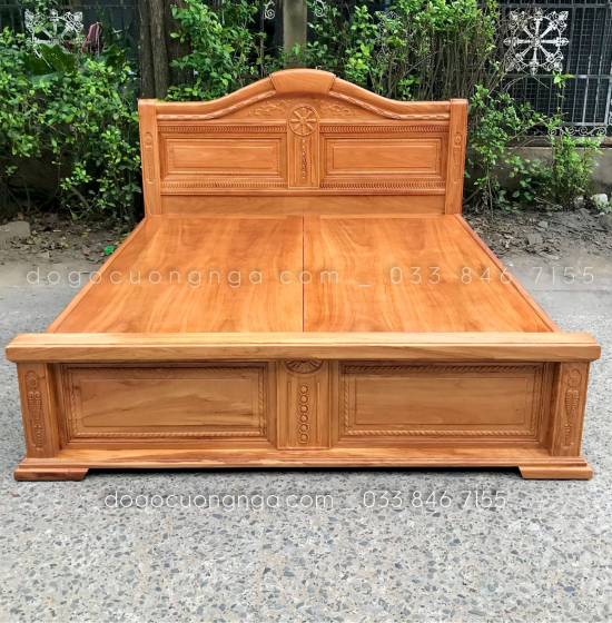 Giường gỗ gõ đỏ vạt phản