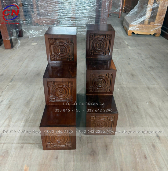 Bậc Tam Cấp Gỗ Xoan 16cm (5 màu)