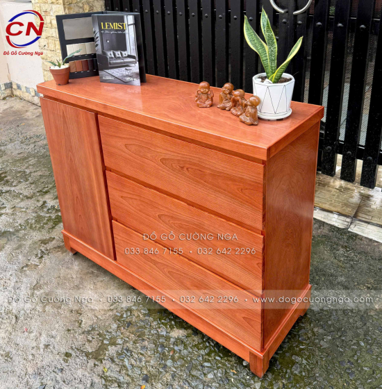 Tủ ngăn kéo gỗ xoan đào ( tủ quần áo em bé ) 
