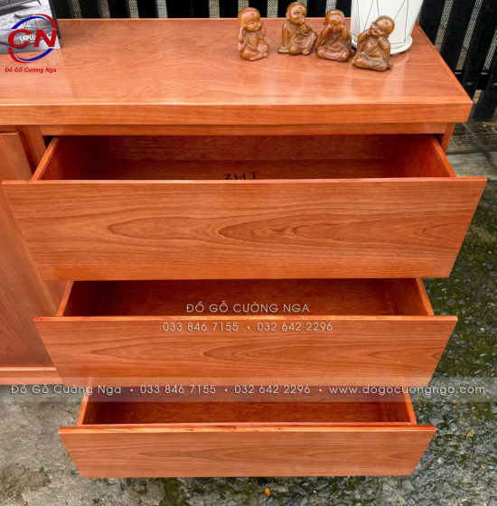 Tủ ngăn kéo gỗ xoan đào ( tủ quần áo em bé ) 