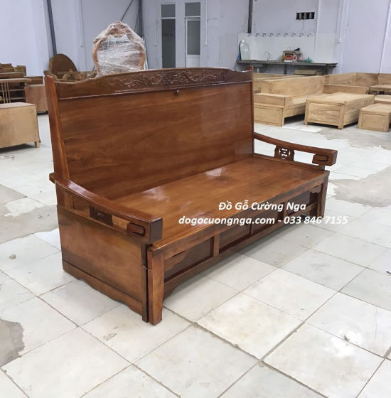 Trường kỷ gỗ xoan đào cao cấp 1m4x2m 