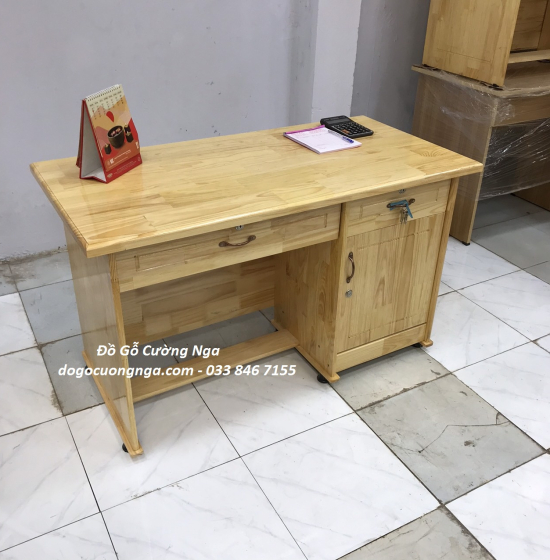 Bàn Làm Việc Gỗ Thông Tự Nhiên Giá Rẻ 