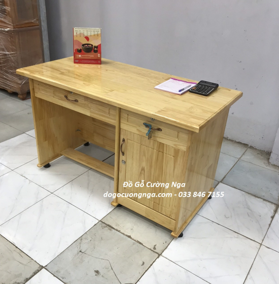 Bàn Làm Việc Gỗ Thông Tự Nhiên Giá Rẻ 