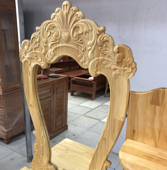 Bàn Trang Điểm Gỗ Thông Tự Nhiên 80cm Giá Rẻ TĐ 030