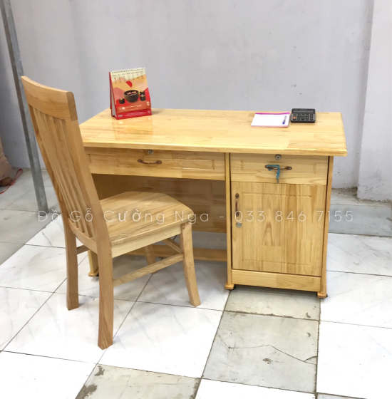 Bàn Làm Việc Gỗ Thông Tự Nhiên Giá Rẻ 