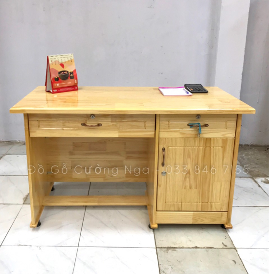Bàn Làm Việc Gỗ Thông Tự Nhiên Giá Rẻ 