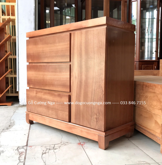 Tủ ngăn kéo gỗ xoan đào ( tủ quần áo em bé ) 