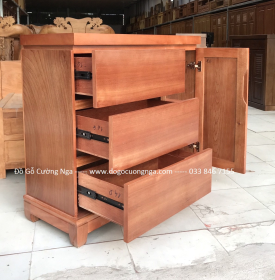 Tủ ngăn kéo gỗ xoan đào ( tủ quần áo em bé ) 