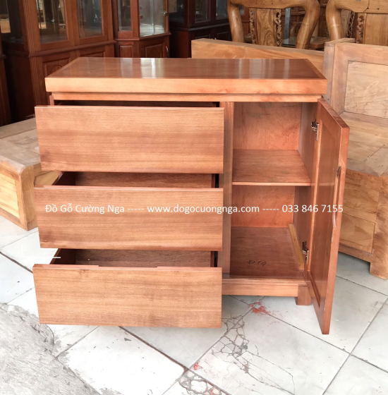 Tủ ngăn kéo gỗ xoan đào ( tủ quần áo em bé ) 