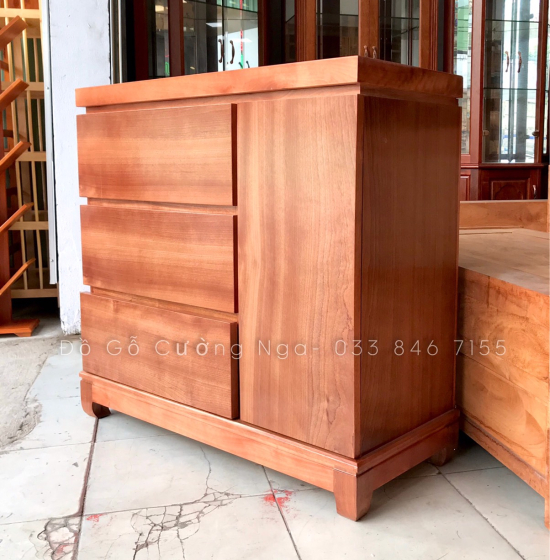 Tủ ngăn kéo gỗ xoan đào ( tủ quần áo em bé ) 