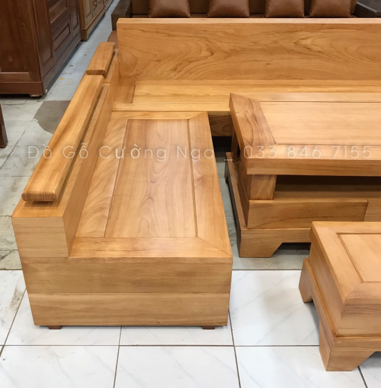 Bộ ghế sofa gỗ gõ đỏ tay trứng cao cấp 2m4x2m 