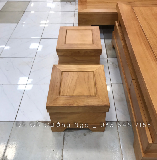 Bộ ghế sofa gỗ gõ đỏ tay trứng cao cấp 2m4x2m 