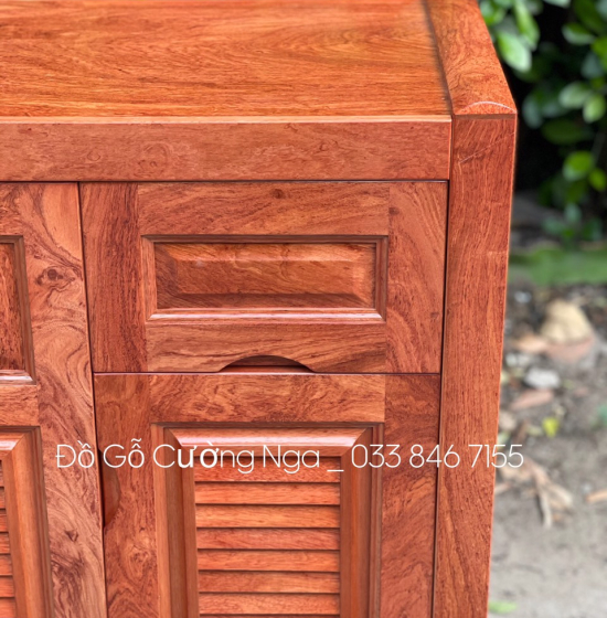 Tủ Giày Dép Gỗ Hương Đá 4 Cánh Hiện Đại TD 02