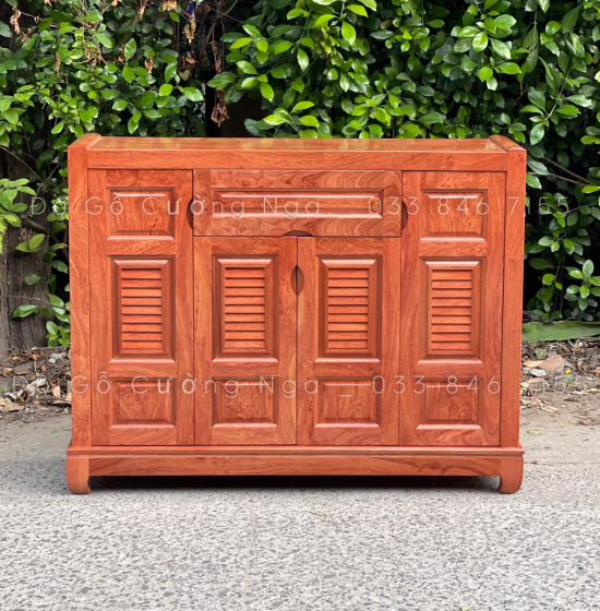Tủ Giày Dép Gỗ Hương Đá 4 Cánh Hiện Đại TD 02