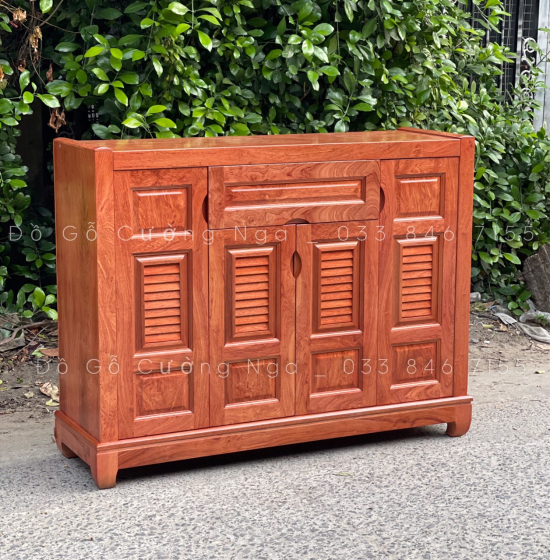 Tủ Giày Dép Gỗ Hương Đá 4 Cánh Hiện Đại TD 02