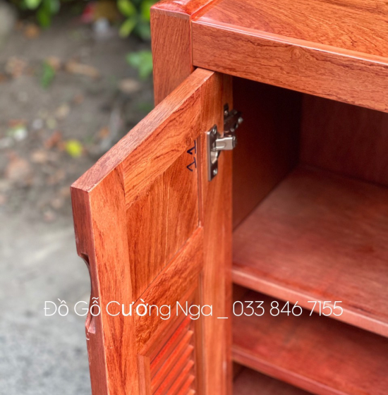 Tủ Giày Dép Gỗ Hương Đá 4 Cánh Hiện Đại TD 02