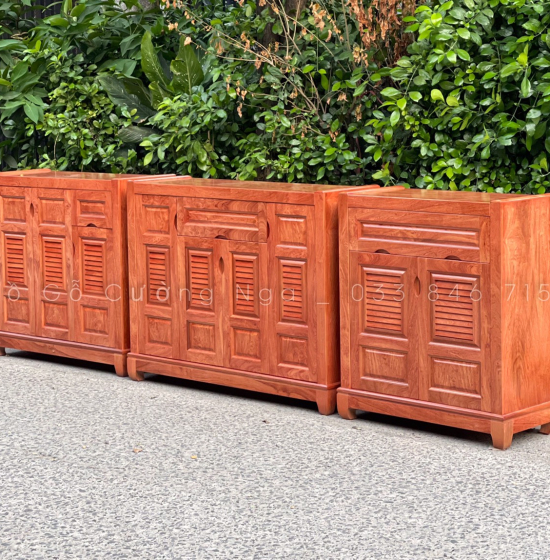 Tủ Giày Dép Gỗ Hương Đá 4 Cánh Hiện Đại TD 02
