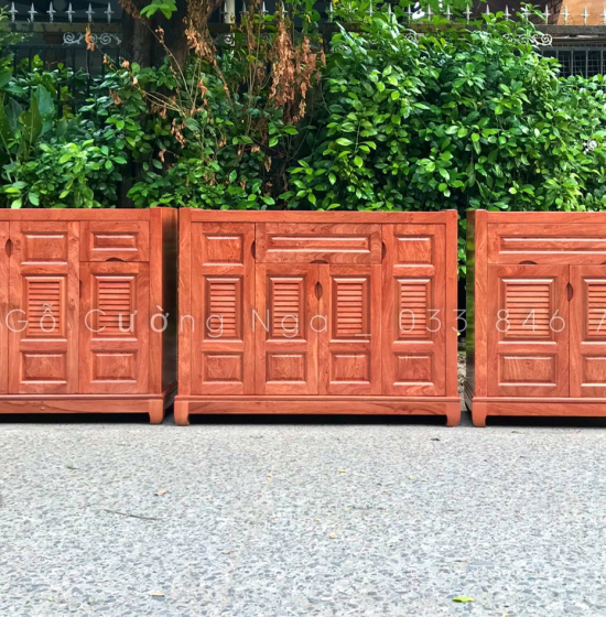 Tủ Giày Dép Gỗ Hương Đá 4 Cánh Hiện Đại TD 02