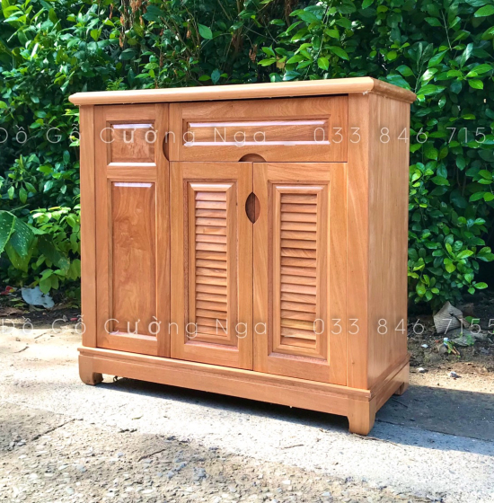 Tủ Giày Dép Gỗ Đinh Hương 3 Cánh Cao Cấp Giá Rẻ - TD 07