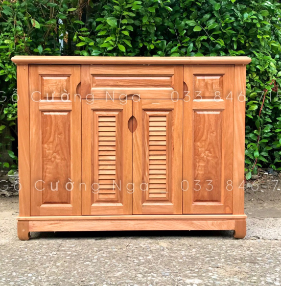 Tủ Giày Dép Gỗ Đinh Hương 4 Cánh Hiện Đại Giá Rẻ - TD 08
