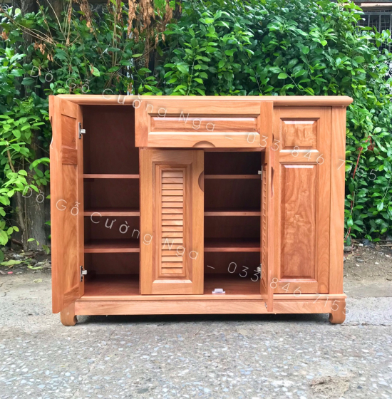 Tủ Giày Dép Gỗ Đinh Hương 4 Cánh Hiện Đại Giá Rẻ - TD 08