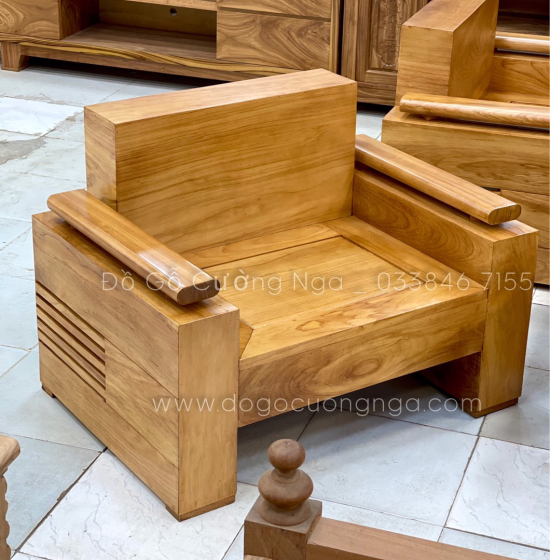 Bộ Ghế Sofa Gỗ Gõ Đỏ Đối Tay Trứng Cao Cấp 