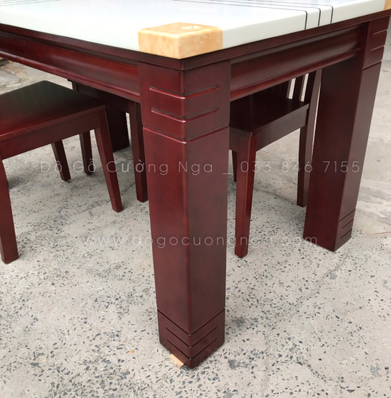 Bộ bàn ăn mặt đá 4 ghế cao cấp 