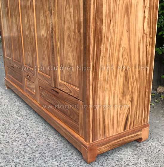 Tủ áo gỗ hương xám 5 cánh 