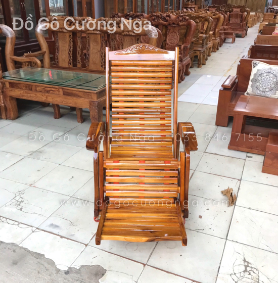 Ghế Dây Thư Giãn Gỗ Tràm Bông Vàng Giá Rẻ - 3 Dây 