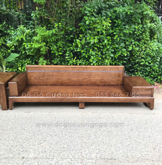 Bộ Bàn Ghế Chân Quỳ Lau Màu Óc Chó - Kèm Nệm 