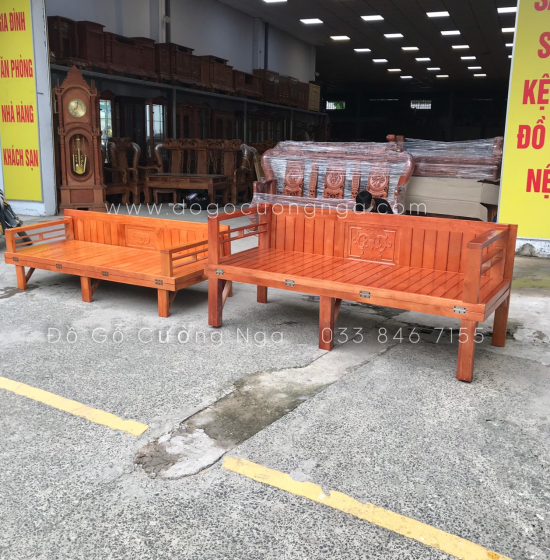 Giường Gấp Gỗ Chân Cao 1m4x1m9 Dành Cho Người Lớn Tuổi