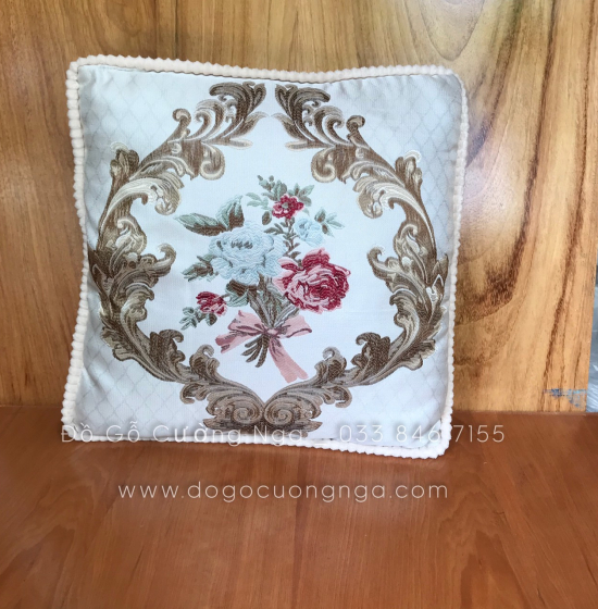 Gối Lụa Thêu Trang Trí Sofa Cao Cấp 06 