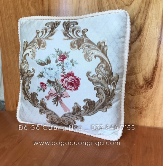 Gối Lụa Thêu Trang Trí Sofa Cao Cấp 06 