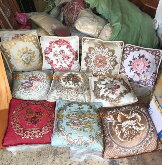 Gối Lụa Thêu Trang Trí Sofa Cao Cấp 06 