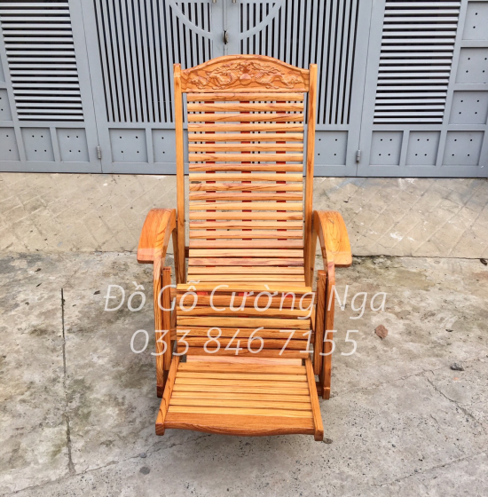 Ghế Dây Thư Giãn Gỗ Gõ Đỏ Cao Cấp - 3 Dây