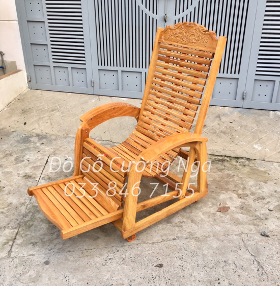 Ghế Dây Thư Giãn Gỗ Gõ Đỏ Cao Cấp - 3 Dây
