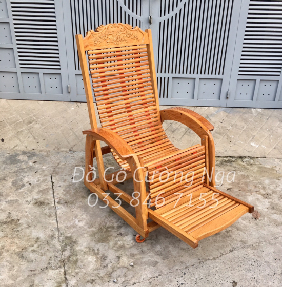 Ghế Dây Thư Giãn Gỗ Gõ Đỏ Cao Cấp - 3 Dây