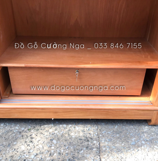 Tủ quần áo 2 tầng cửa lùa gỗ Đinh Hương 2m hiện đại 