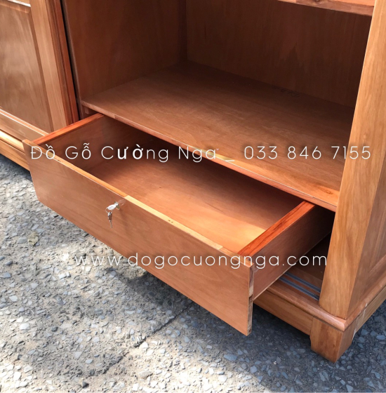 Tủ quần áo 2 tầng cửa lùa gỗ Đinh Hương 2m hiện đại 