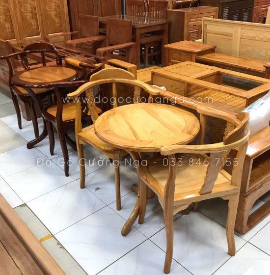 Bộ Bàn Trà 4 Ghế Gỗ Gõ Đỏ Cao Cấp 