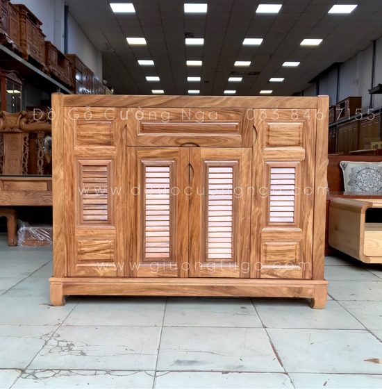 Tủ Giày Gỗ Hương Xám 4 Cánh Hiện Đại Giá Rẻ TD 09