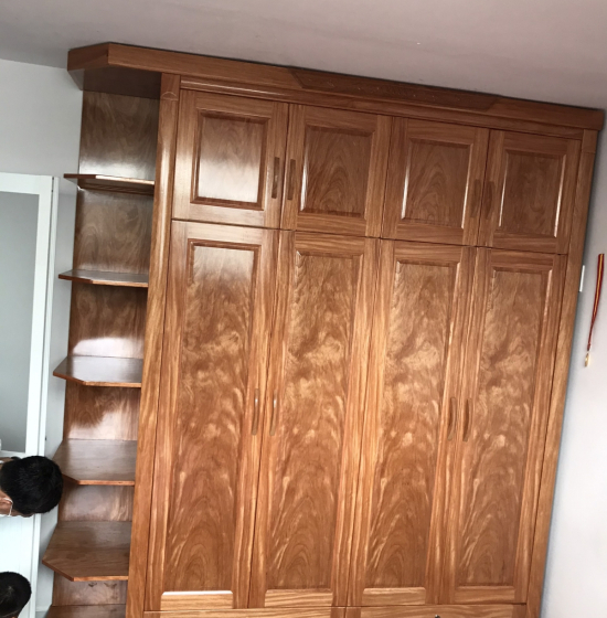 Tủ quần áo gỗ đinh hương 2 tầng 5 cánh - góc trang trí 