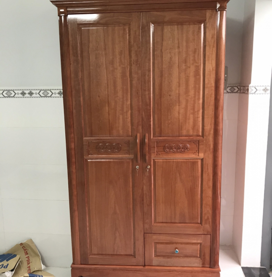 Tủ quần áo gỗ xoan đào 2 cánh - 1m2 giá rẻ 